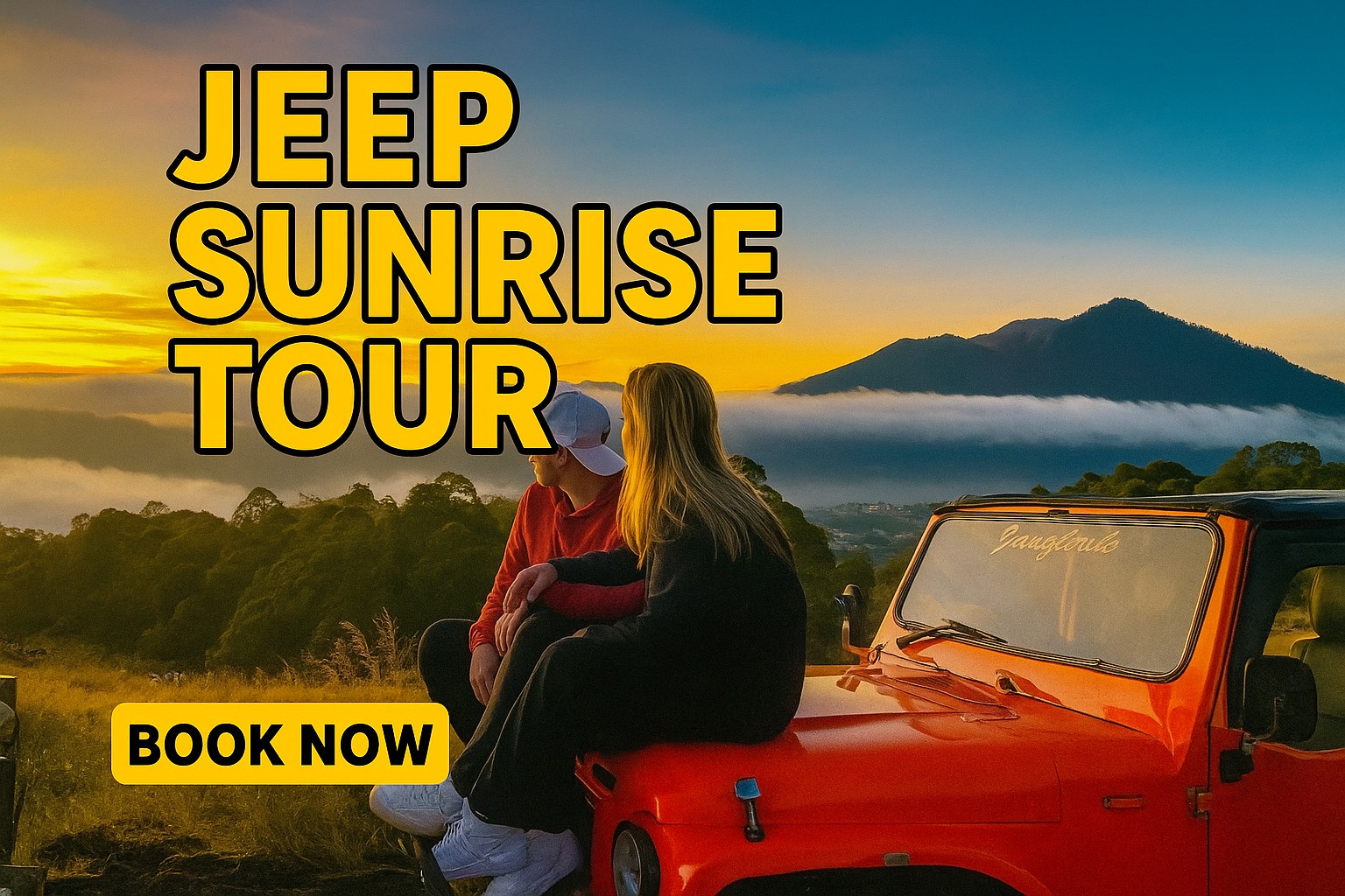 Jeep Sunrise Tour with Hotspring for 2 - 3 person